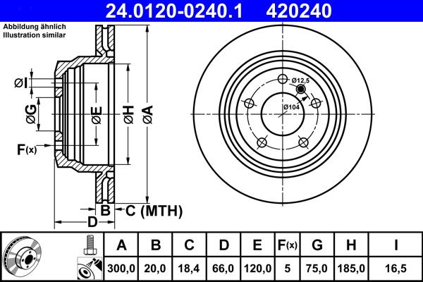 ATE 24.0120-0240.1 - Bremžu diski autospares.lv