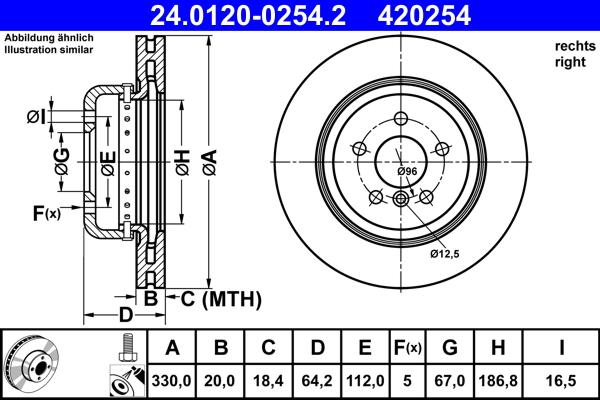 ATE 24.0120-0254.2 - Bremžu diski www.autospares.lv