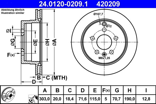 ATE 24.0120-0209.1 - Bremžu diski www.autospares.lv