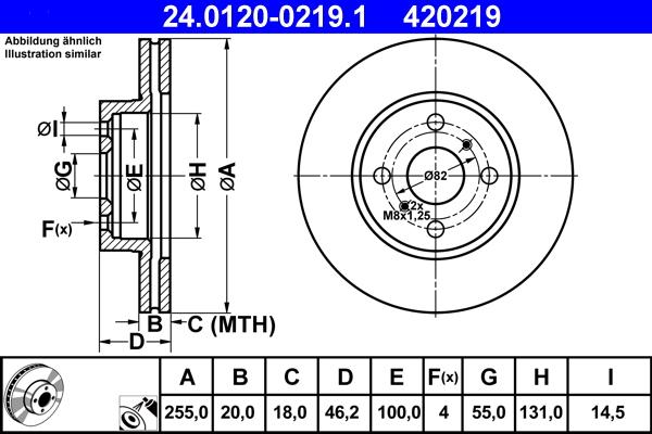 ATE 24.0120-0219.1 - Bremžu diski autospares.lv