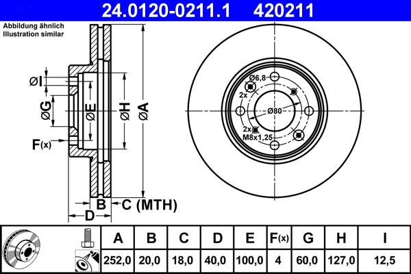 ATE 24.0120-0211.1 - Bremžu diski www.autospares.lv