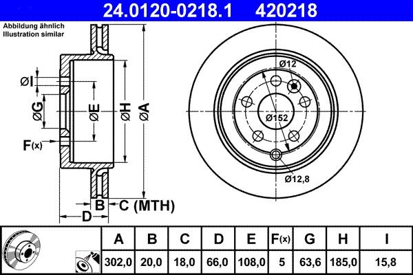 ATE 24.0120-0218.1 - Bremžu diski www.autospares.lv