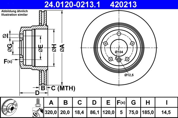 ATE 24.0120-0213.1 - Bremžu diski www.autospares.lv