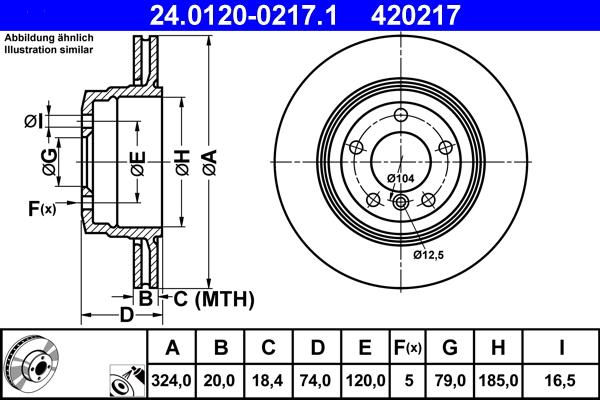 ATE 24.0120-0217.1 - Bremžu diski www.autospares.lv