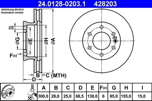 ATE 24.0128-0203.1 - Bremžu diski www.autospares.lv