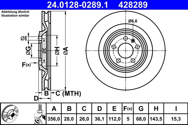 ATE 24.0128-0289.1 - Bremžu diski www.autospares.lv