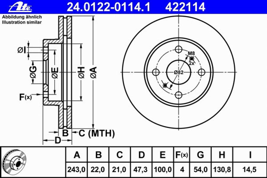 ATE 24012201141 - Bremžu diski www.autospares.lv