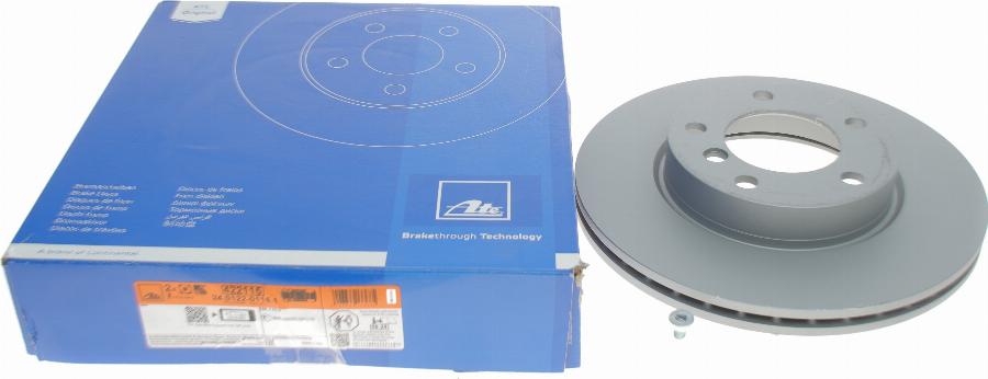 ATE 24.0122-0115.1 - Brake Disc www.autospares.lv