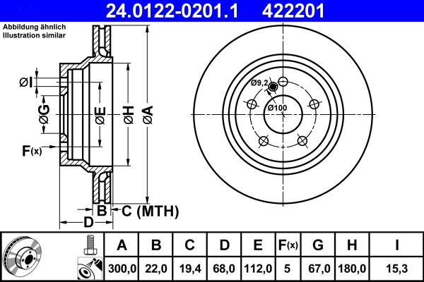 ATE 24.0122-0201.1 - Bremžu diski www.autospares.lv