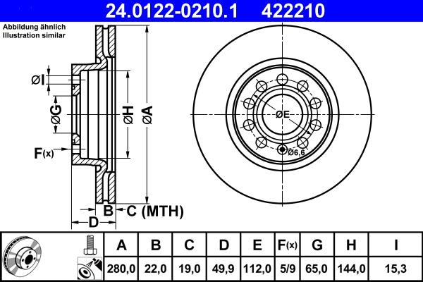 ATE 24.0122-0210.1 - Тормозной диск www.autospares.lv