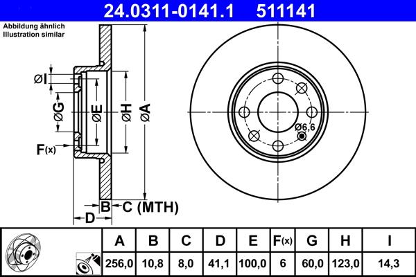 ATE 24.0311-0141.1 - Bremžu diski www.autospares.lv