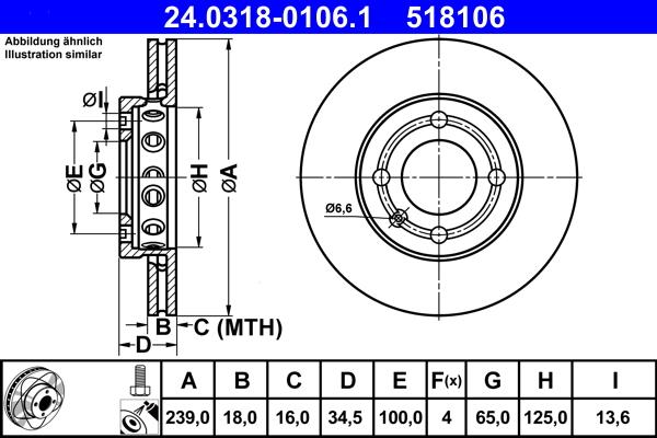 ATE 24.0318-0106.1 - Bremžu diski autospares.lv