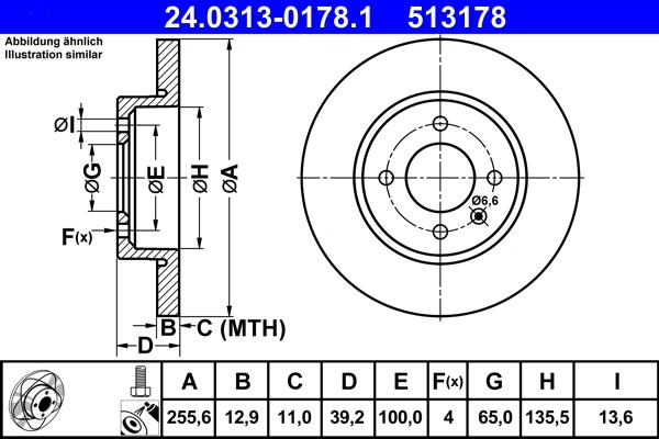 ATE 24.0313-0178.1 - Bremžu diski www.autospares.lv