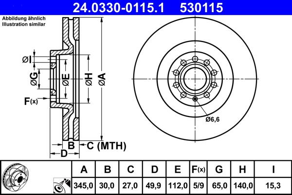 ATE 24.0330-0115.1 - Bremžu diski autospares.lv