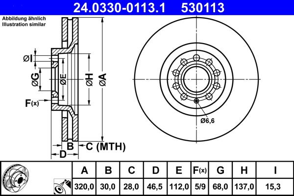 ATE 24.0330-0113.1 - Bremžu diski autospares.lv