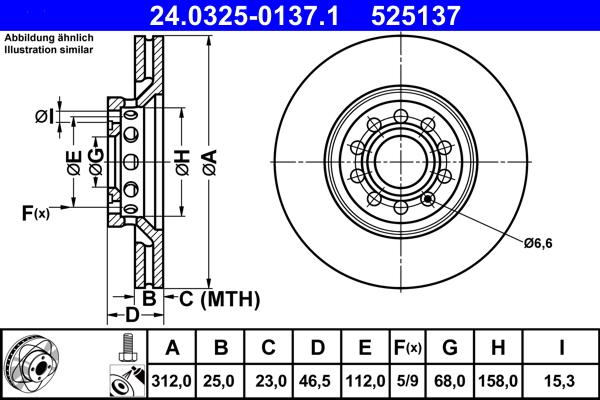 ATE 24.0325-0137.1 - Bremžu diski www.autospares.lv