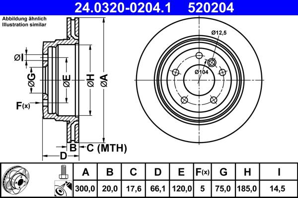 ATE 24.0320-0204.1 - Bremžu diski autospares.lv