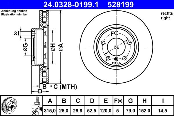 ATE 24.0328-0199.1 - Bremžu diski www.autospares.lv