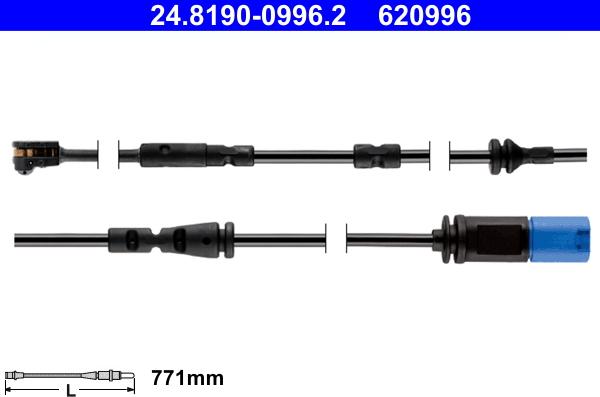 ATE 24.8190-0996.2 - Indikators, Bremžu uzliku nodilums www.autospares.lv