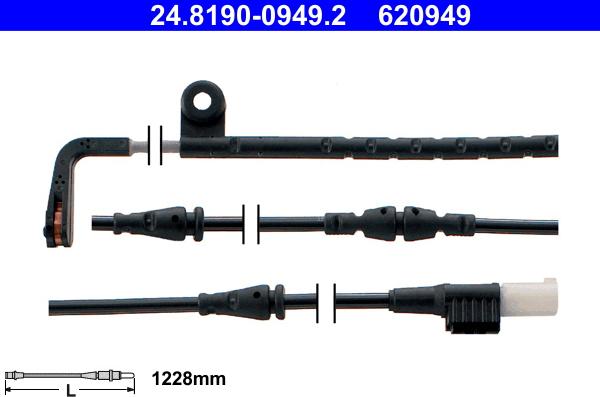 ATE 24.8190-0949.2 - Indikators, Bremžu uzliku nodilums www.autospares.lv