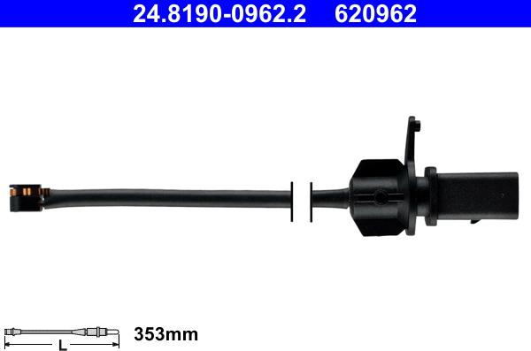 ATE 24.8190-0962.2 - Indikators, Bremžu uzliku nodilums www.autospares.lv