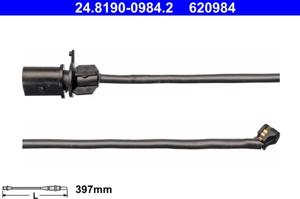 ATE 24819009842 - Indikators, Bremžu uzliku nodilums www.autospares.lv