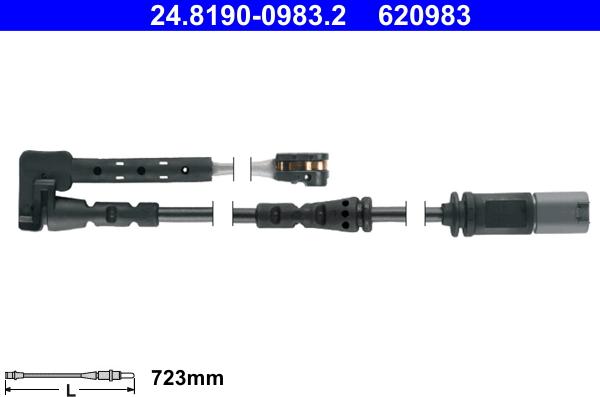 ATE 24.8190-0983.2 - Indikators, Bremžu uzliku nodilums www.autospares.lv