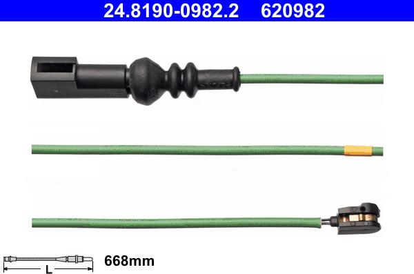 ATE 24.8190-0982.2 - Indikators, Bremžu uzliku nodilums www.autospares.lv