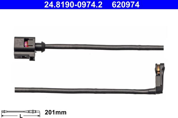 ATE 24.8190-0974.2 - Indikators, Bremžu uzliku nodilums www.autospares.lv