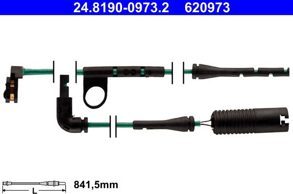 ATE 24.8190-0973.2 - Indikators, Bremžu uzliku nodilums www.autospares.lv