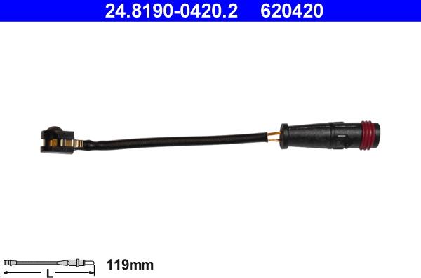 ATE 24.8190-0420.2 - Indikators, Bremžu uzliku nodilums www.autospares.lv