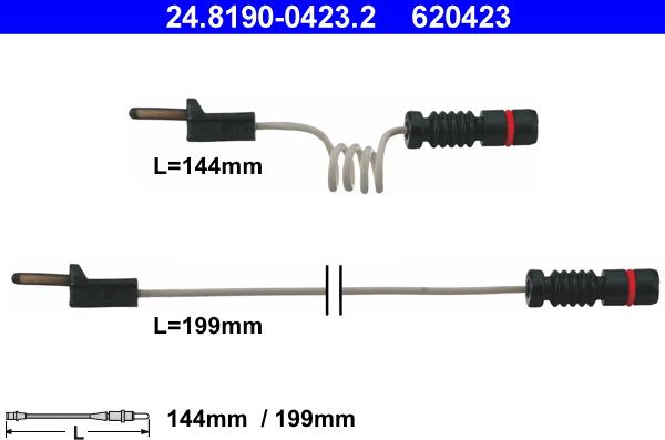 ATE 24.8190-0423.2 - Indikators, Bremžu uzliku nodilums www.autospares.lv