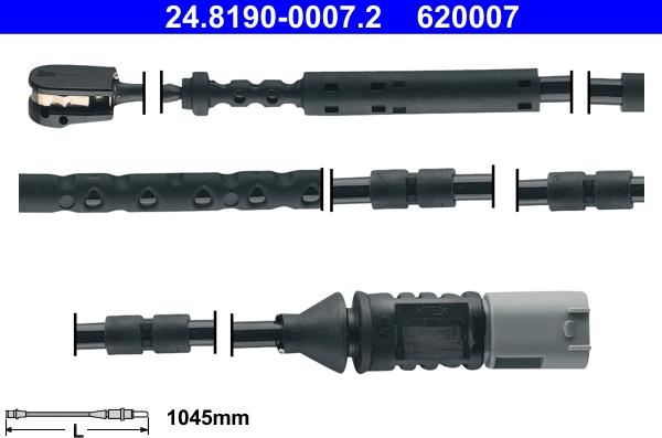 ATE 24.8190-0007.2 - Indikators, Bremžu uzliku nodilums autospares.lv