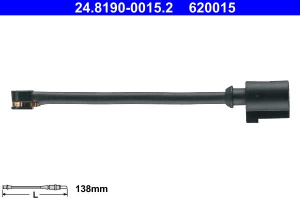 ATE 24.8190-0015.2 - Indikators, Bremžu uzliku nodilums www.autospares.lv