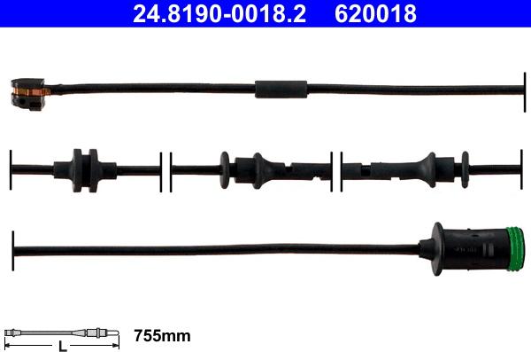 ATE 24.8190-0018.2 - Indikators, Bremžu uzliku nodilums autospares.lv