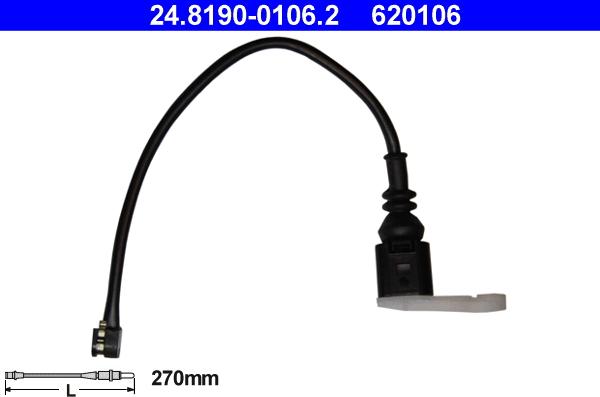 ATE 24.8190-0106.2 - Сигнализатор, износ тормозных колодок www.autospares.lv