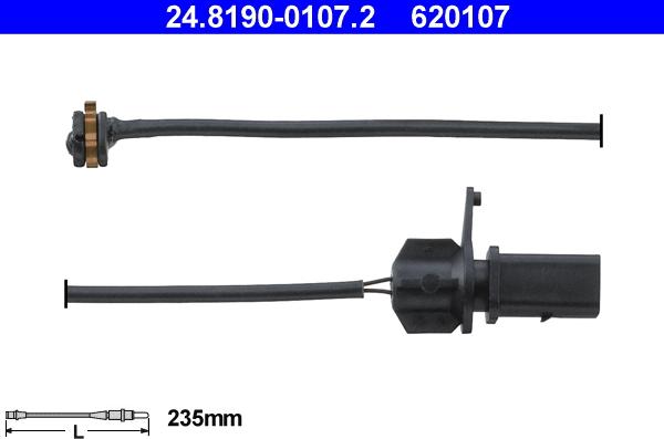 ATE 24.8190-0107.2 - Indikators, Bremžu uzliku nodilums www.autospares.lv