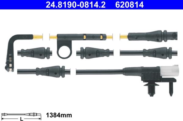 ATE 24.8190-0814.2 - Warning Contact, brake pad wear www.autospares.lv