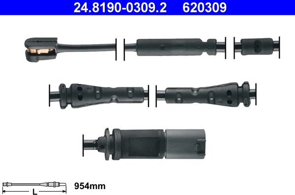 ATE 24.8190-0309.2 - Indikators, Bremžu uzliku nodilums www.autospares.lv