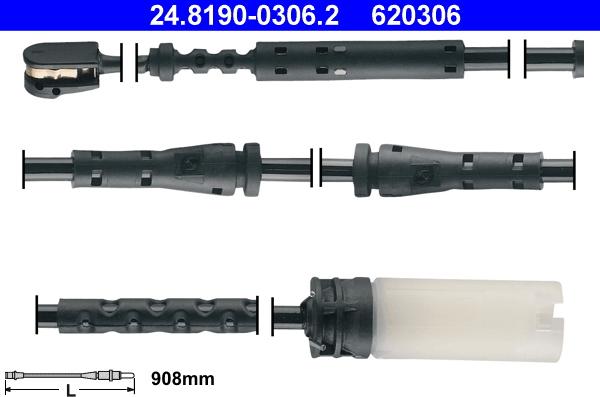 ATE 24.8190-0306.2 - Indikators, Bremžu uzliku nodilums www.autospares.lv