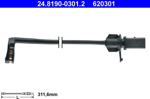 ATE 24.8190-0301.2 - Indikators, Bremžu uzliku nodilums www.autospares.lv