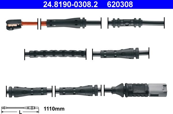 ATE 24.8190-0308.2 - Indikators, Bremžu uzliku nodilums www.autospares.lv