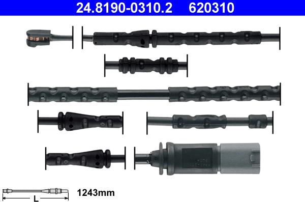 ATE 24.8190-0310.2 - Indikators, Bremžu uzliku nodilums www.autospares.lv