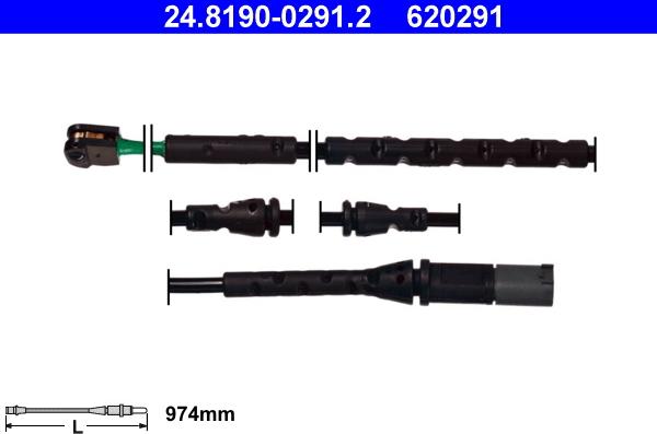 ATE 24.8190-0291.2 - Indikators, Bremžu uzliku nodilums www.autospares.lv