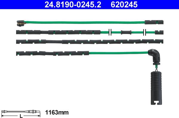 ATE 24.8190-0245.2 - Indikators, Bremžu uzliku nodilums www.autospares.lv