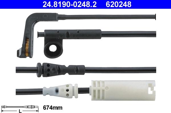 ATE 24.8190-0248.2 - Indikators, Bremžu uzliku nodilums www.autospares.lv