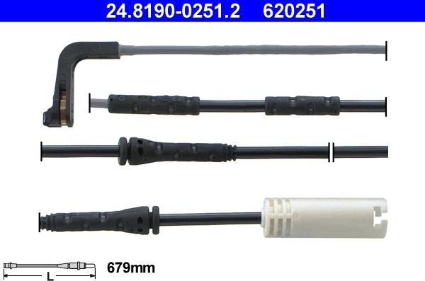 ATE 24.8190-0251.2 - Indikators, Bremžu uzliku nodilums www.autospares.lv