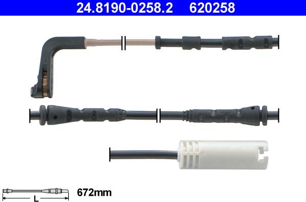 ATE 24.8190-0258.2 - Indikators, Bremžu uzliku nodilums www.autospares.lv