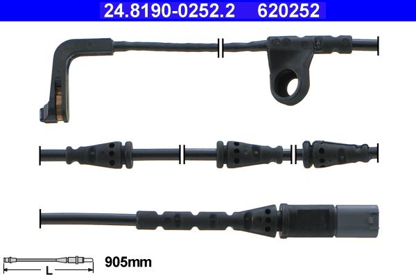 ATE 24.8190-0252.2 - Indikators, Bremžu uzliku nodilums www.autospares.lv