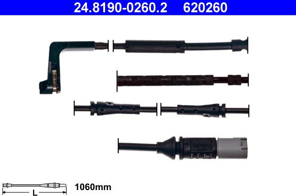 ATE 24.8190-0260.2 - Indikators, Bremžu uzliku nodilums www.autospares.lv